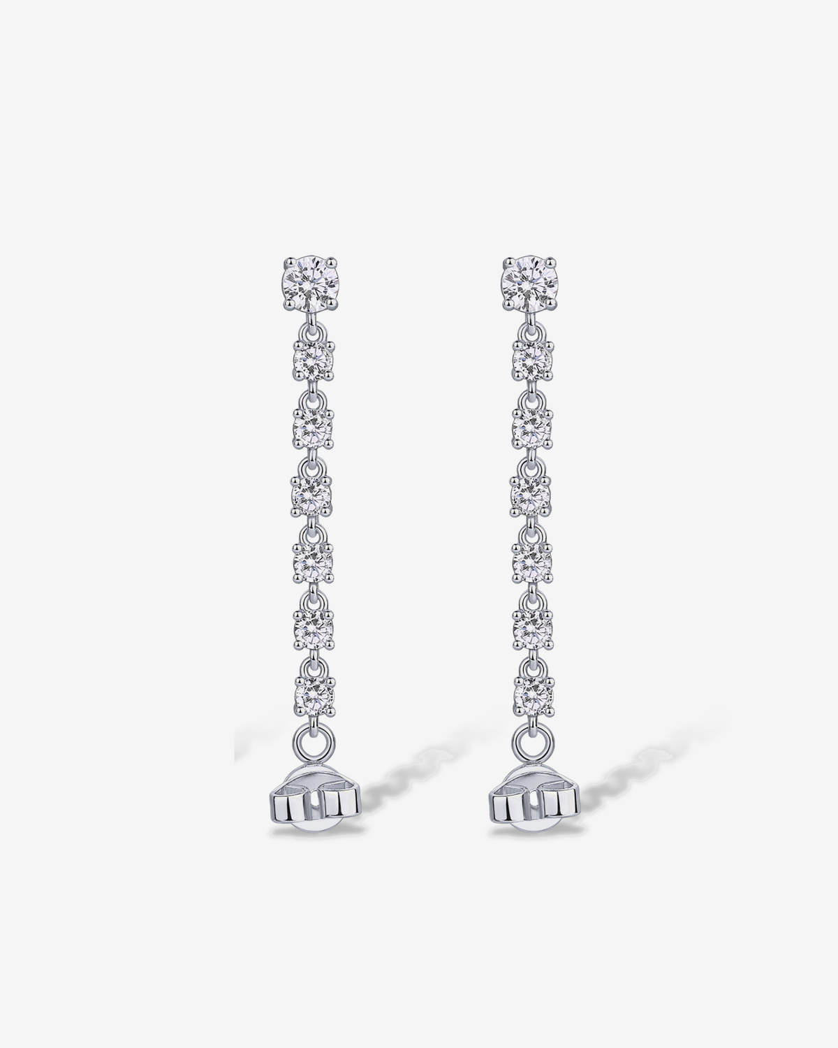 Chain Diamond Stud Earrings