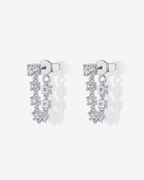 Chain Diamond Stud Earrings