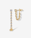 Chain Diamond Stud Earrings