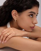 Chain Diamond Stud Earrings