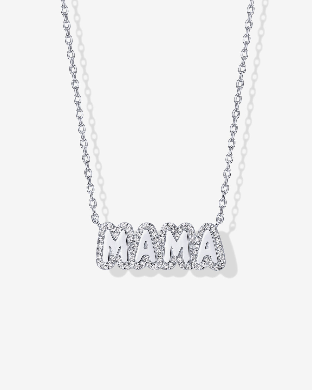 Mama bubble Nameplate Necklace