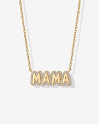 Mama bubble Nameplate Necklace