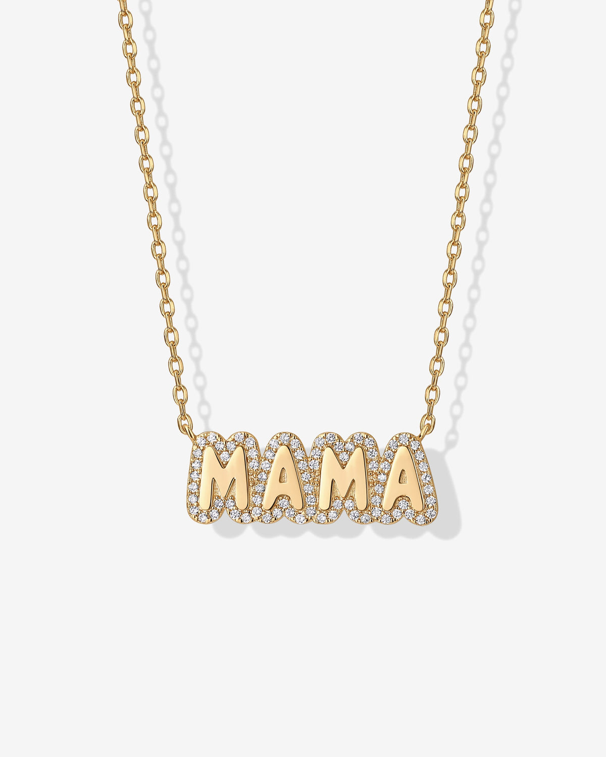 Mama bubble Nameplate Necklace