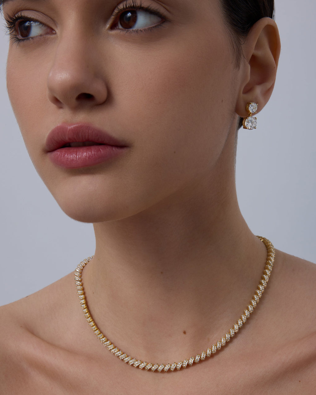 CZ Bridal Tennis Necklace