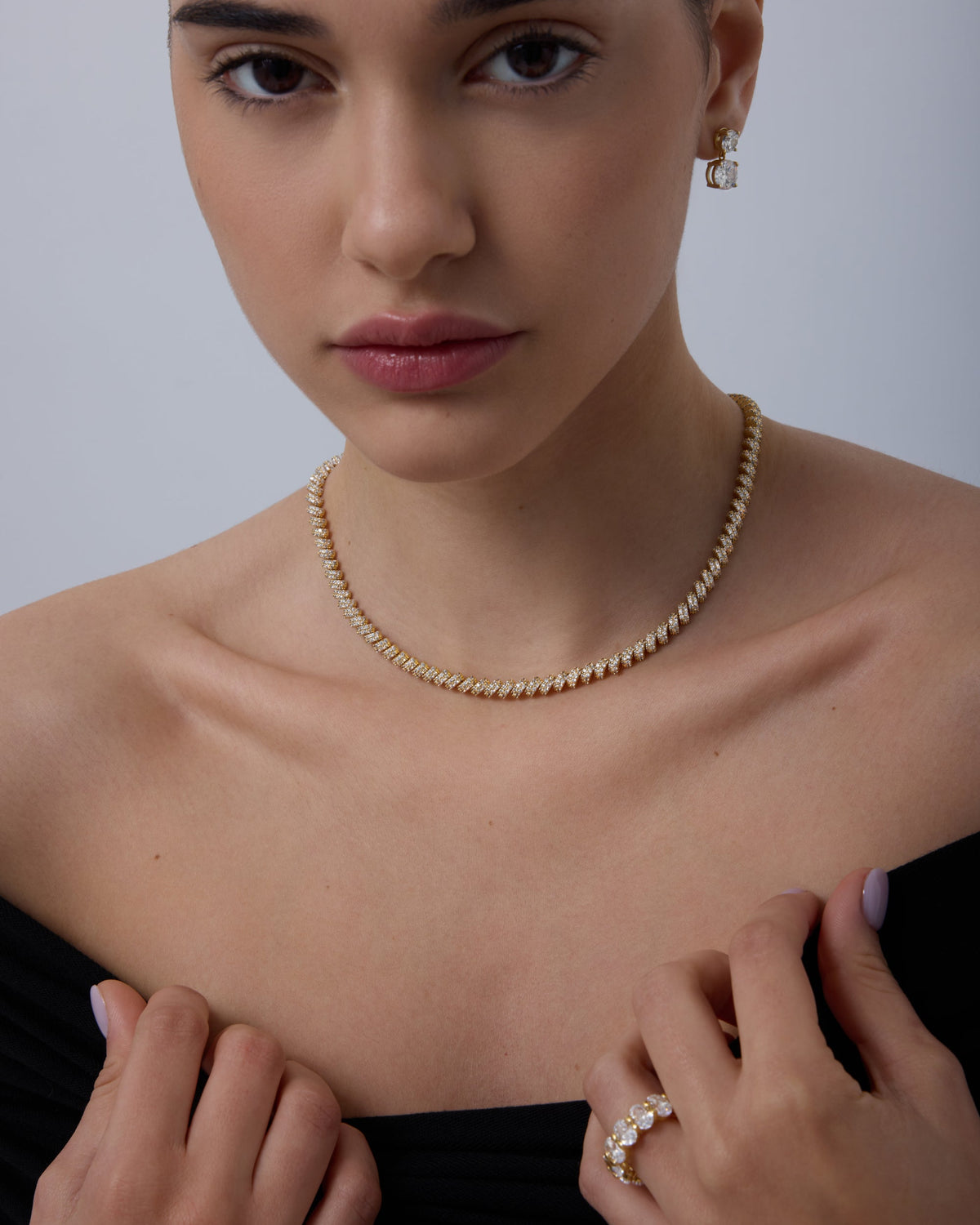 CZ Bridal Tennis Necklace