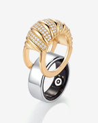 Alternating Pavé Twist Fitness Ring Cover