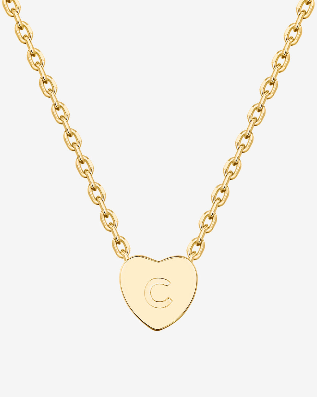 Dainty Heart Initial Necklace