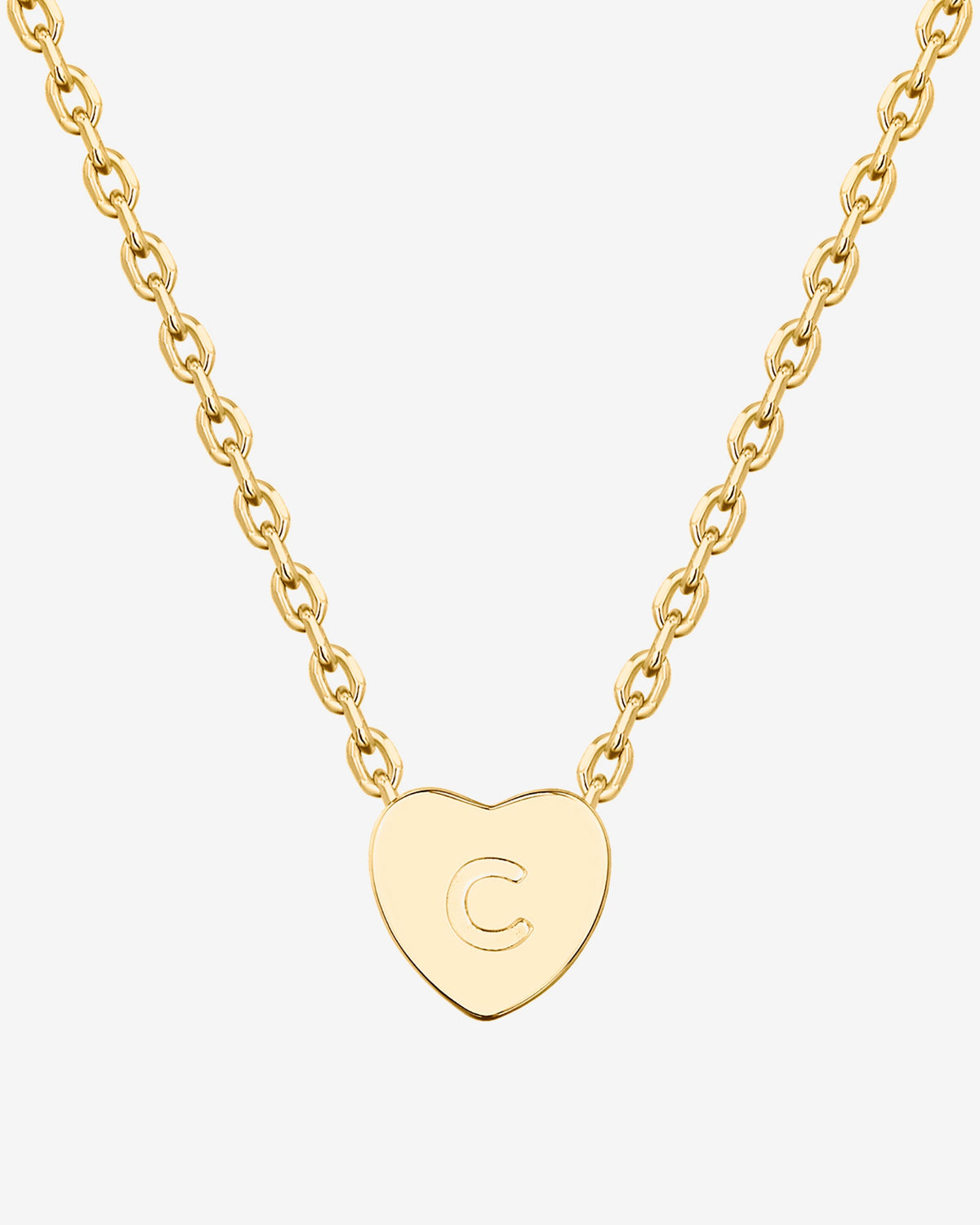 Dainty Heart Initial Necklace
