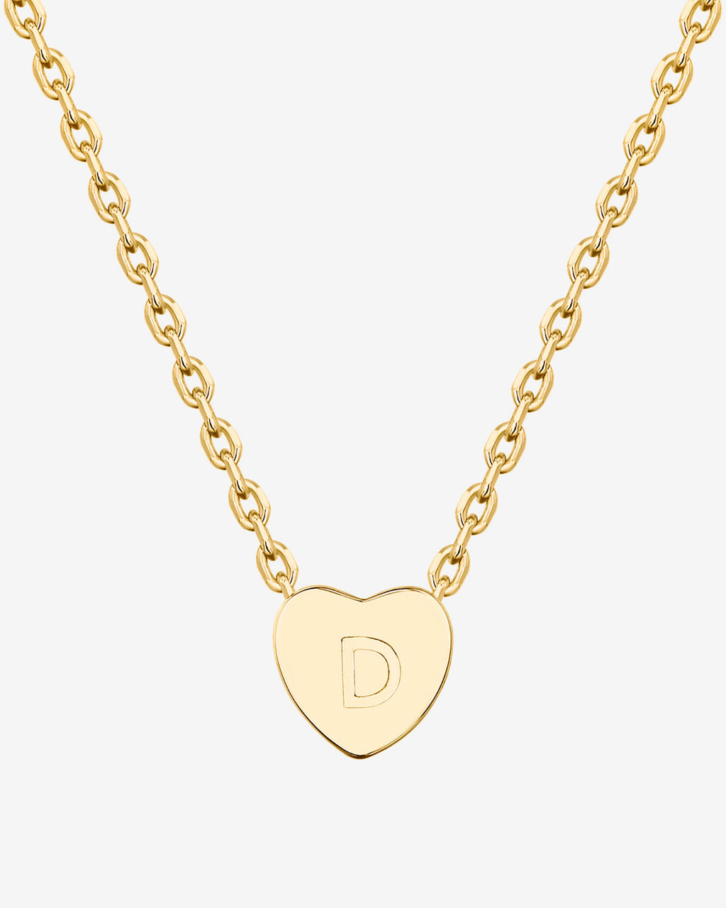 Dainty Heart Initial Necklace