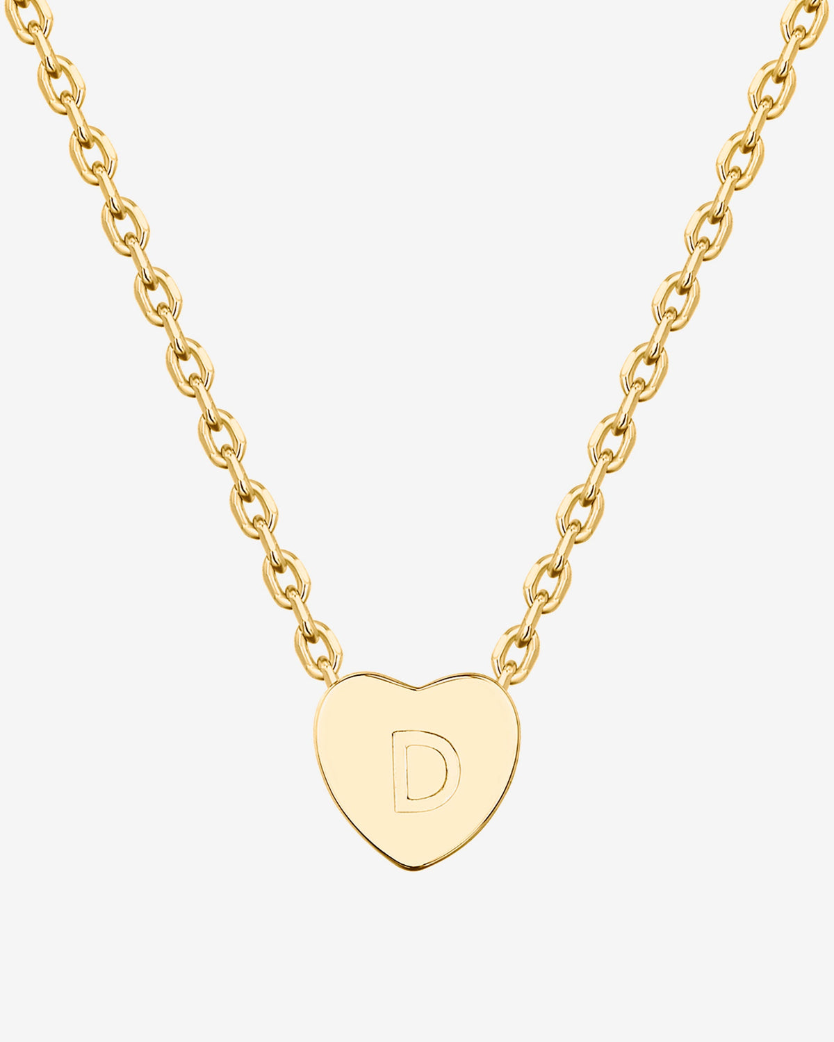 Dainty Heart Initial Necklace
