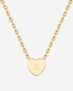 Dainty Heart Initial Necklace