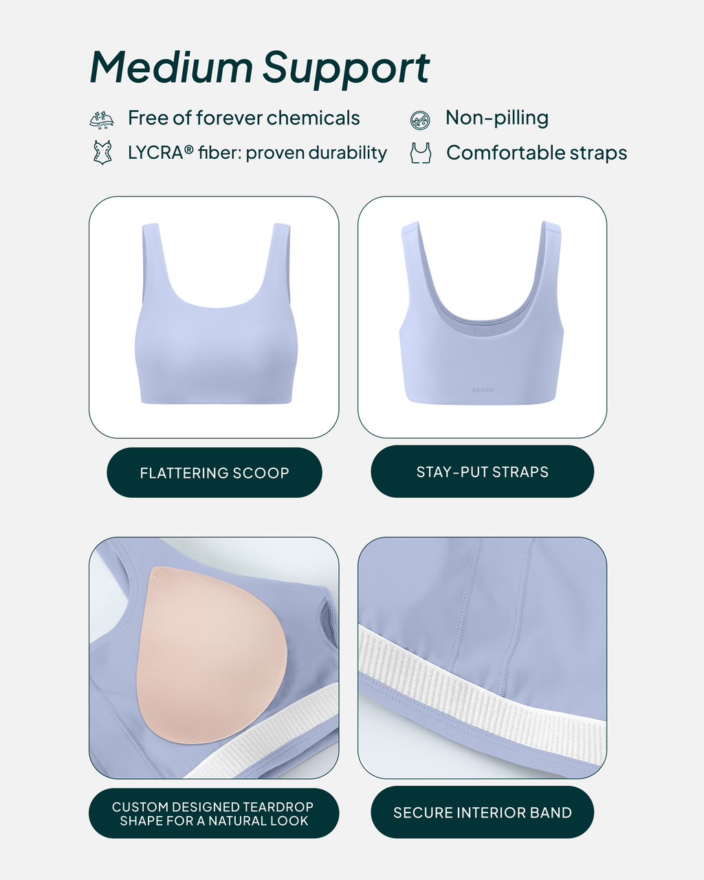 FlexFlow Scoop Neck Bra