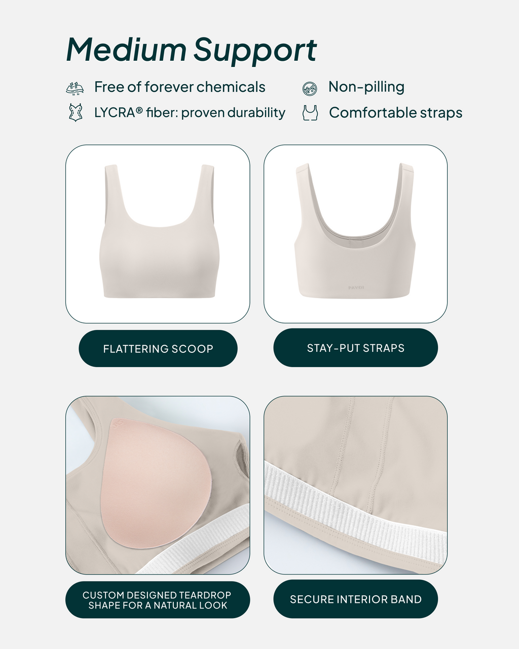 FlexFlow Scoop Neck Bra