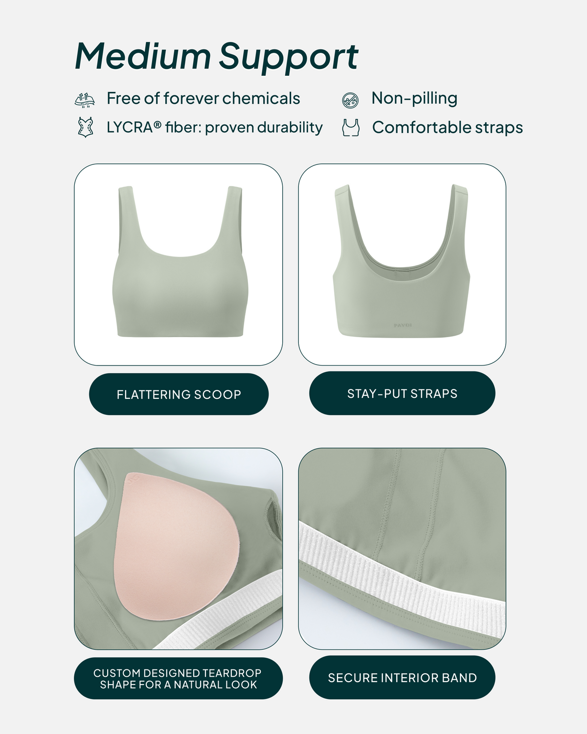 FlexFlow Scoop Neck Bra