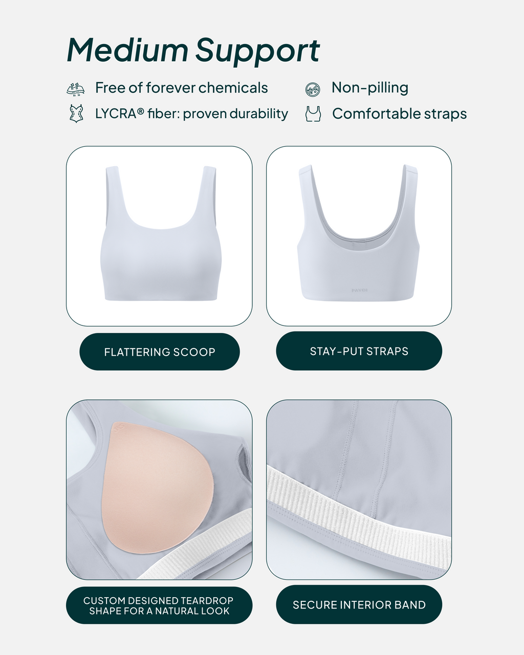 FlexFlow Scoop Neck Bra