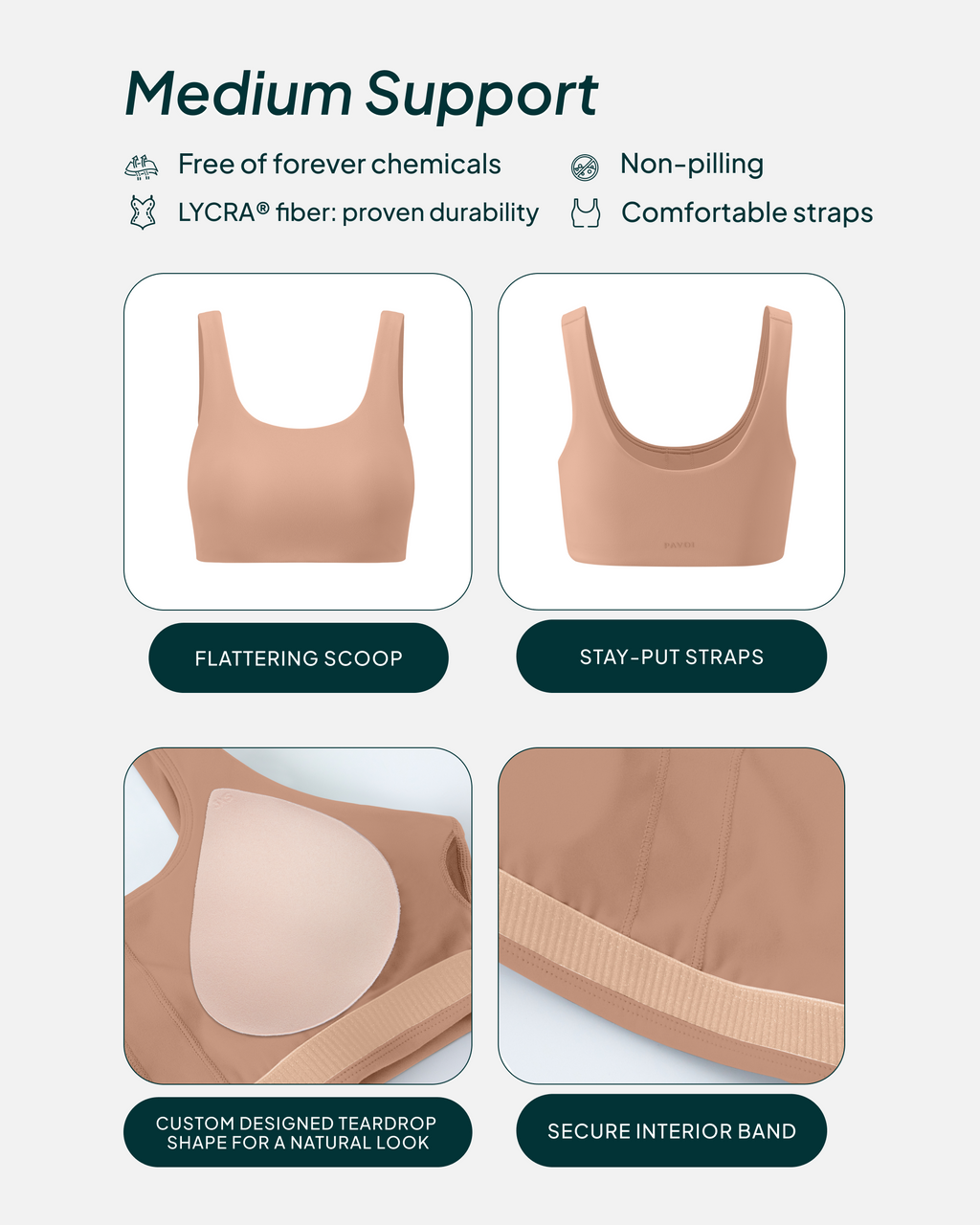 FlexFlow Scoop Neck Bra