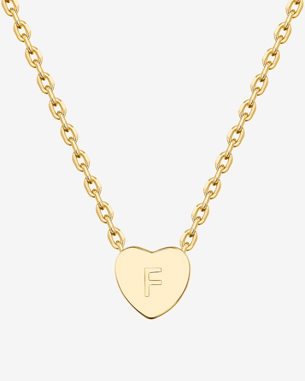Dainty Heart Initial Necklace
