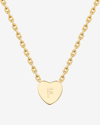 Dainty Heart Initial Necklace