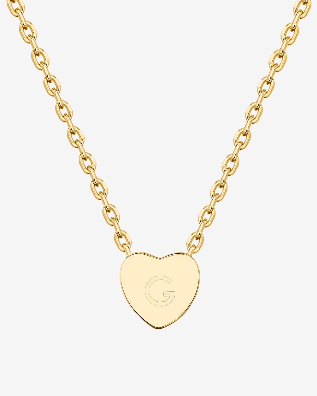 Dainty Heart Initial Necklace