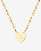 Dainty Heart Initial Necklace
