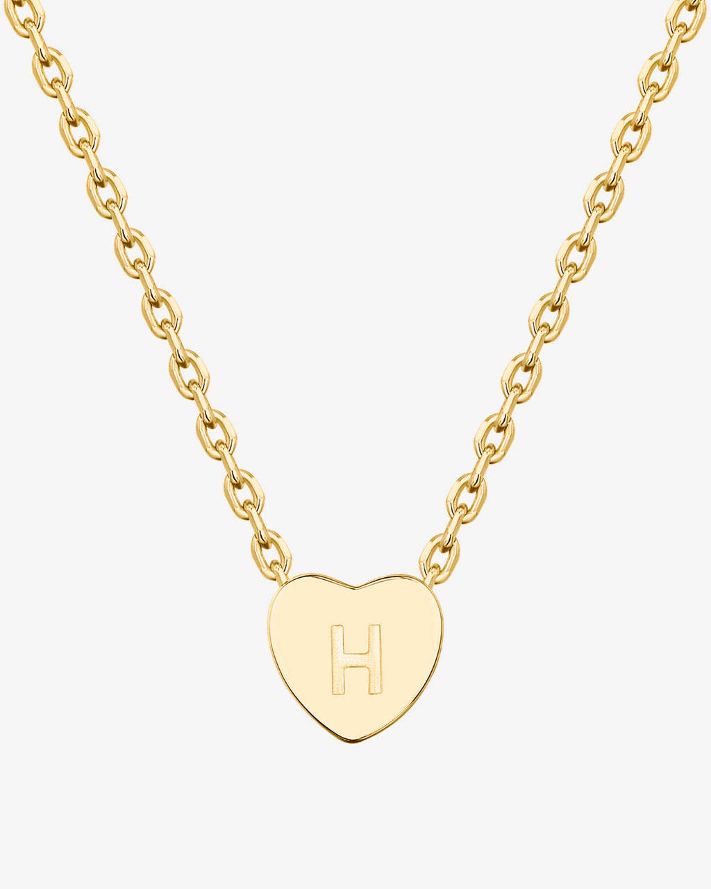 Dainty Heart Initial Necklace