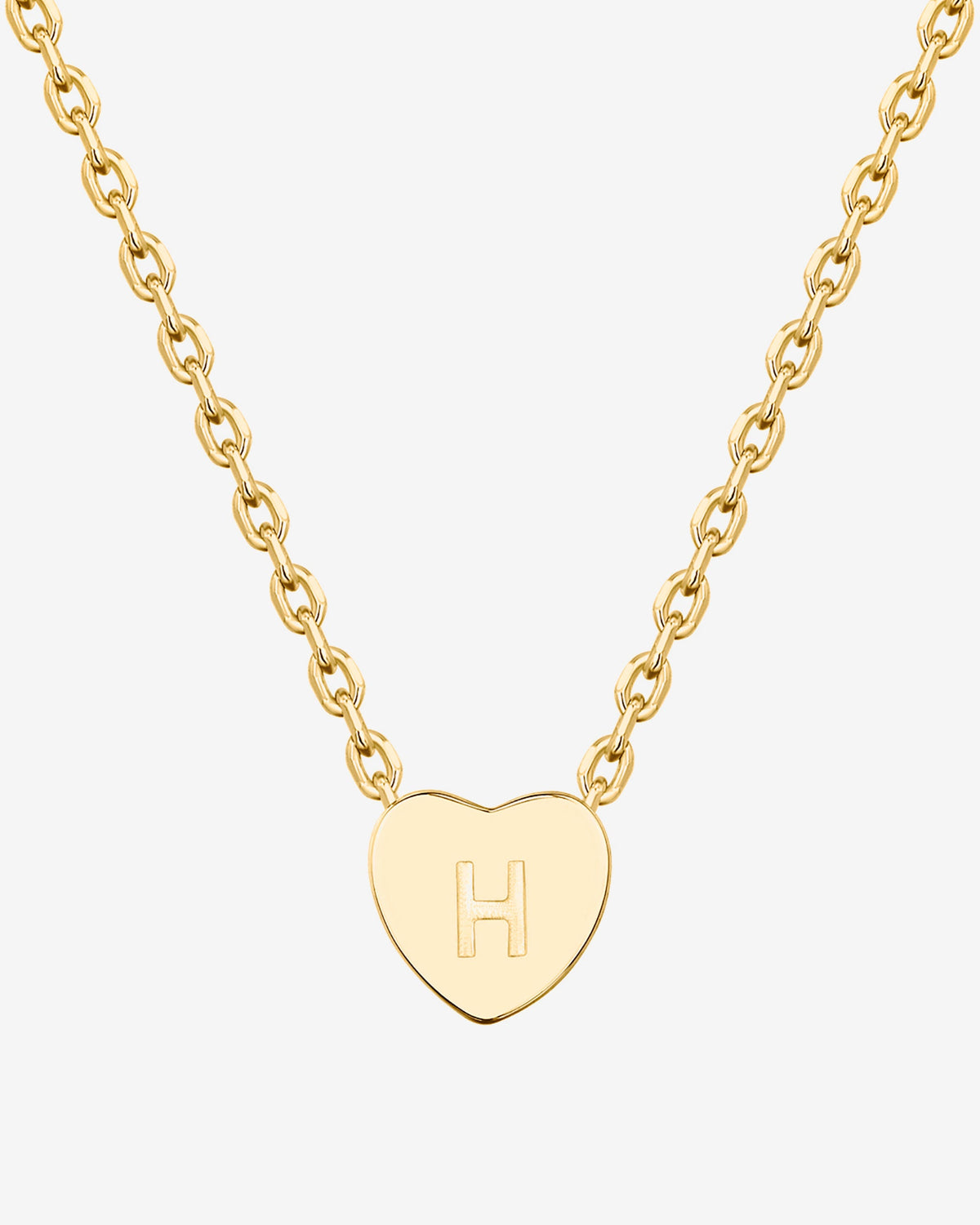 Dainty Heart Initial Necklace