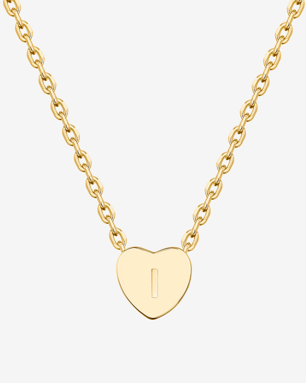 Dainty Heart Initial Necklace