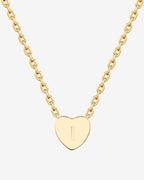 Dainty Heart Initial Necklace