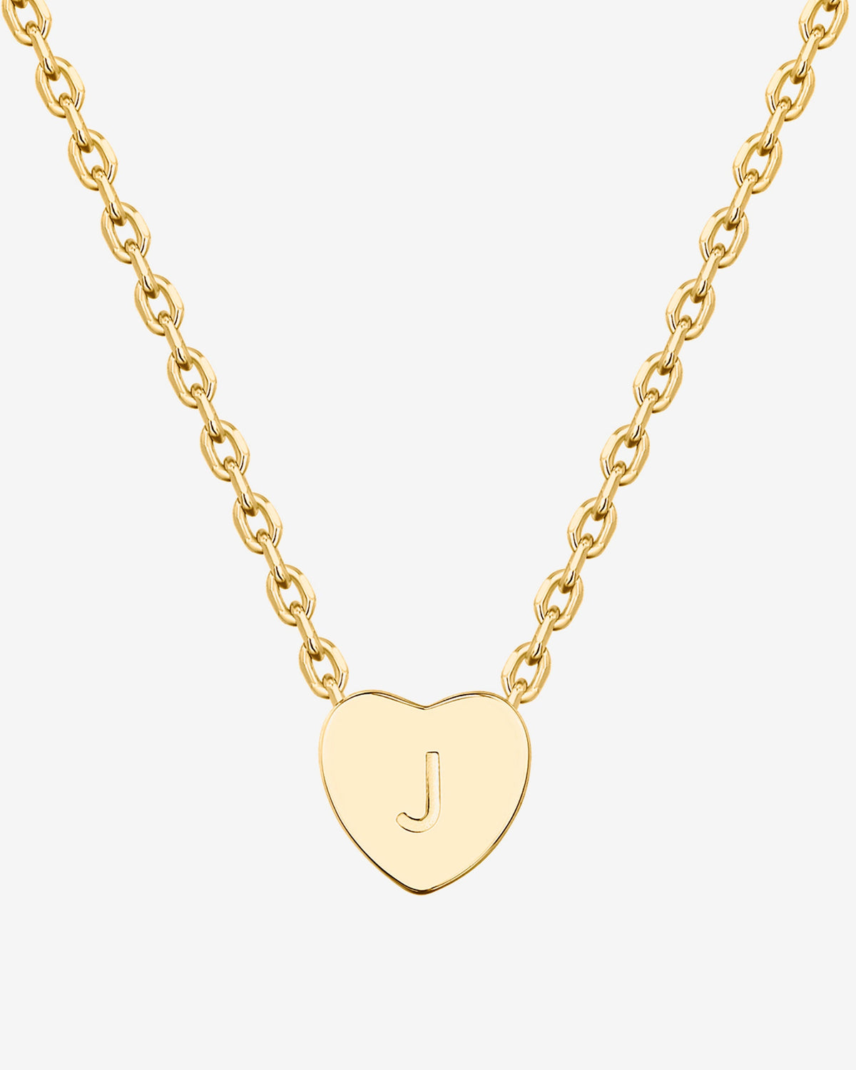 Dainty Heart Initial Necklace