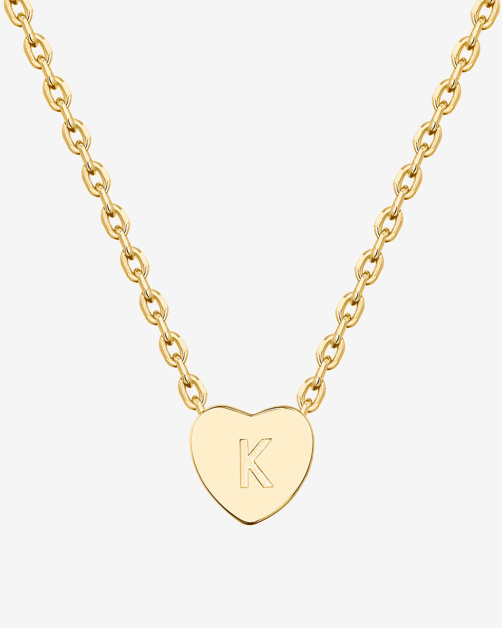 Dainty Heart Initial Necklace
