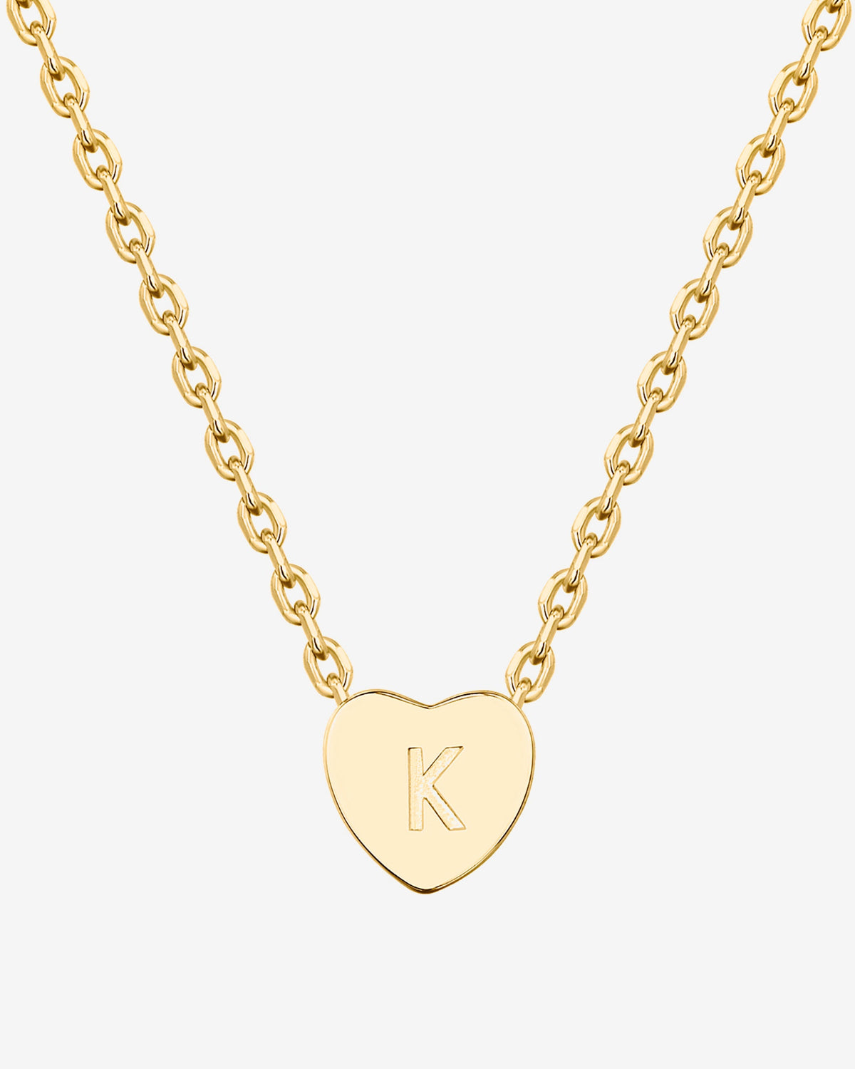 Dainty Heart Initial Necklace