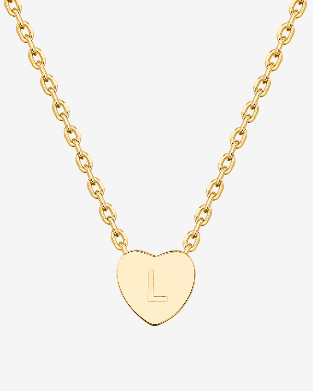 Dainty Heart Initial Necklace