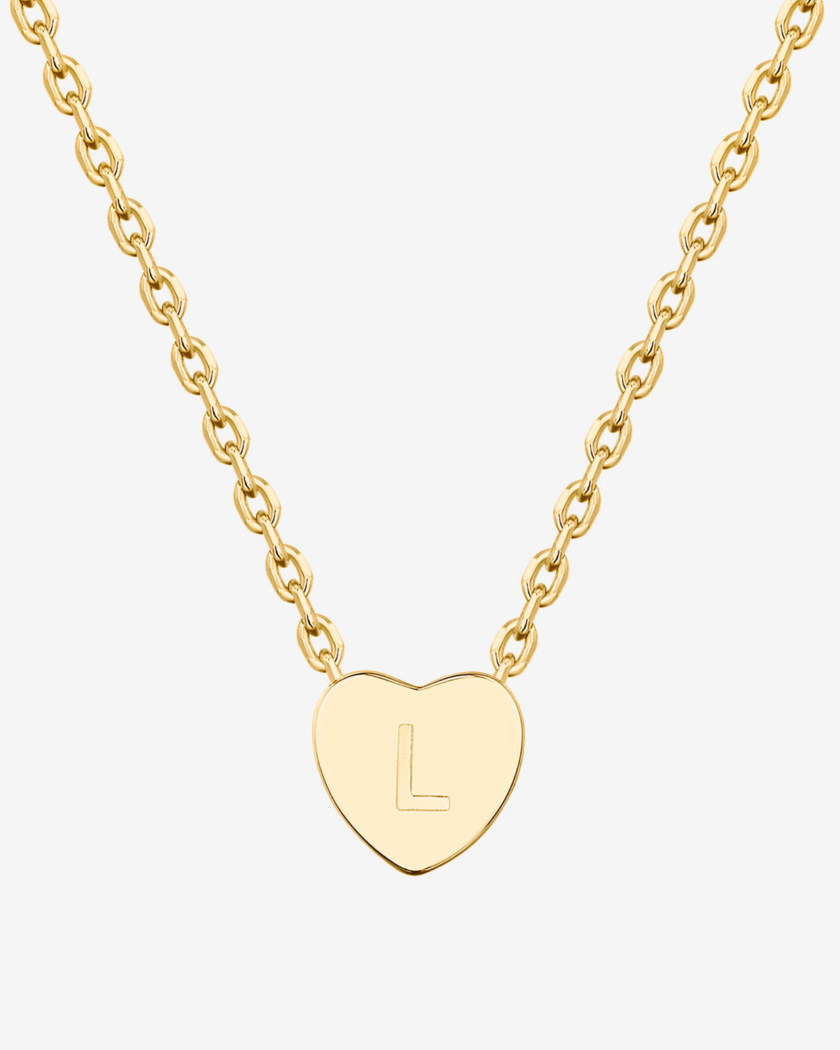 Dainty Heart Initial Necklace