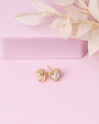 Heart Halo Studs