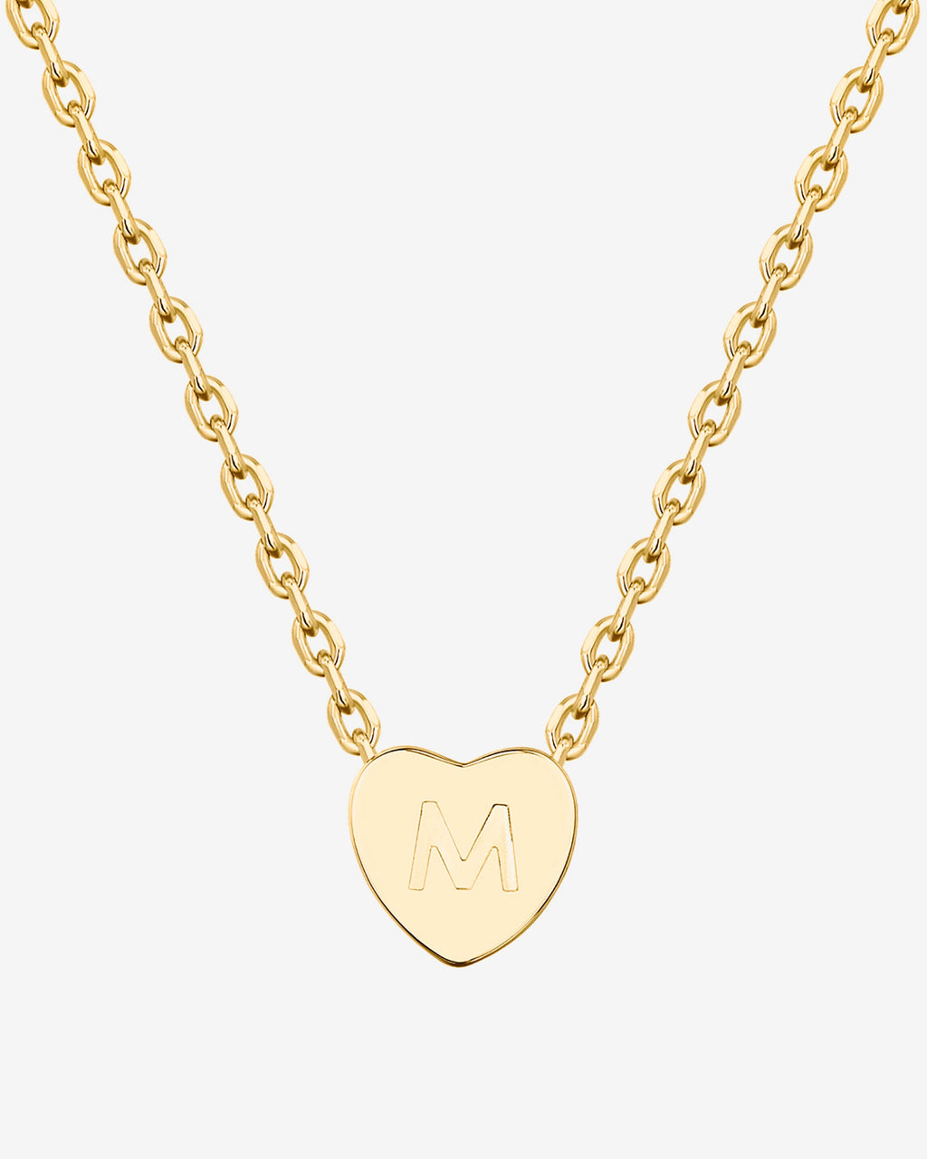 Dainty Heart Initial Necklace