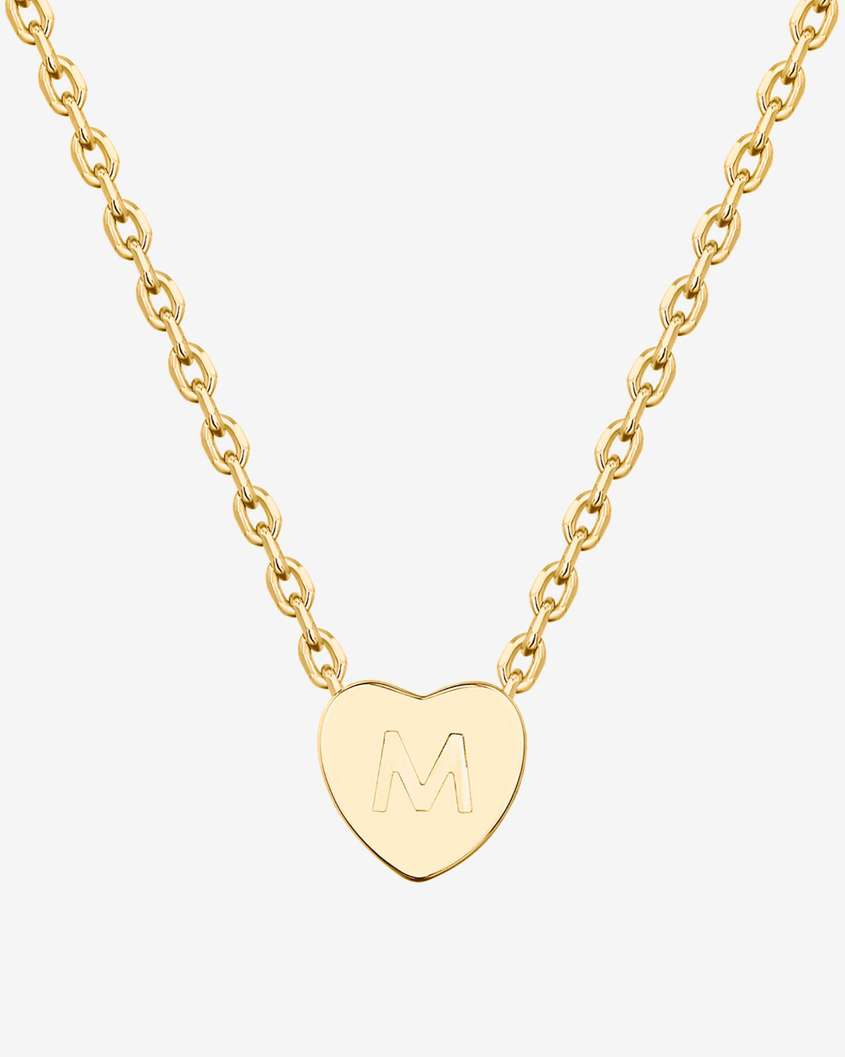 Dainty Heart Initial Necklace