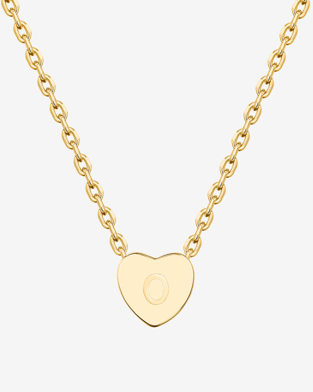 Dainty Heart Initial Necklace