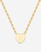 Dainty Heart Initial Necklace