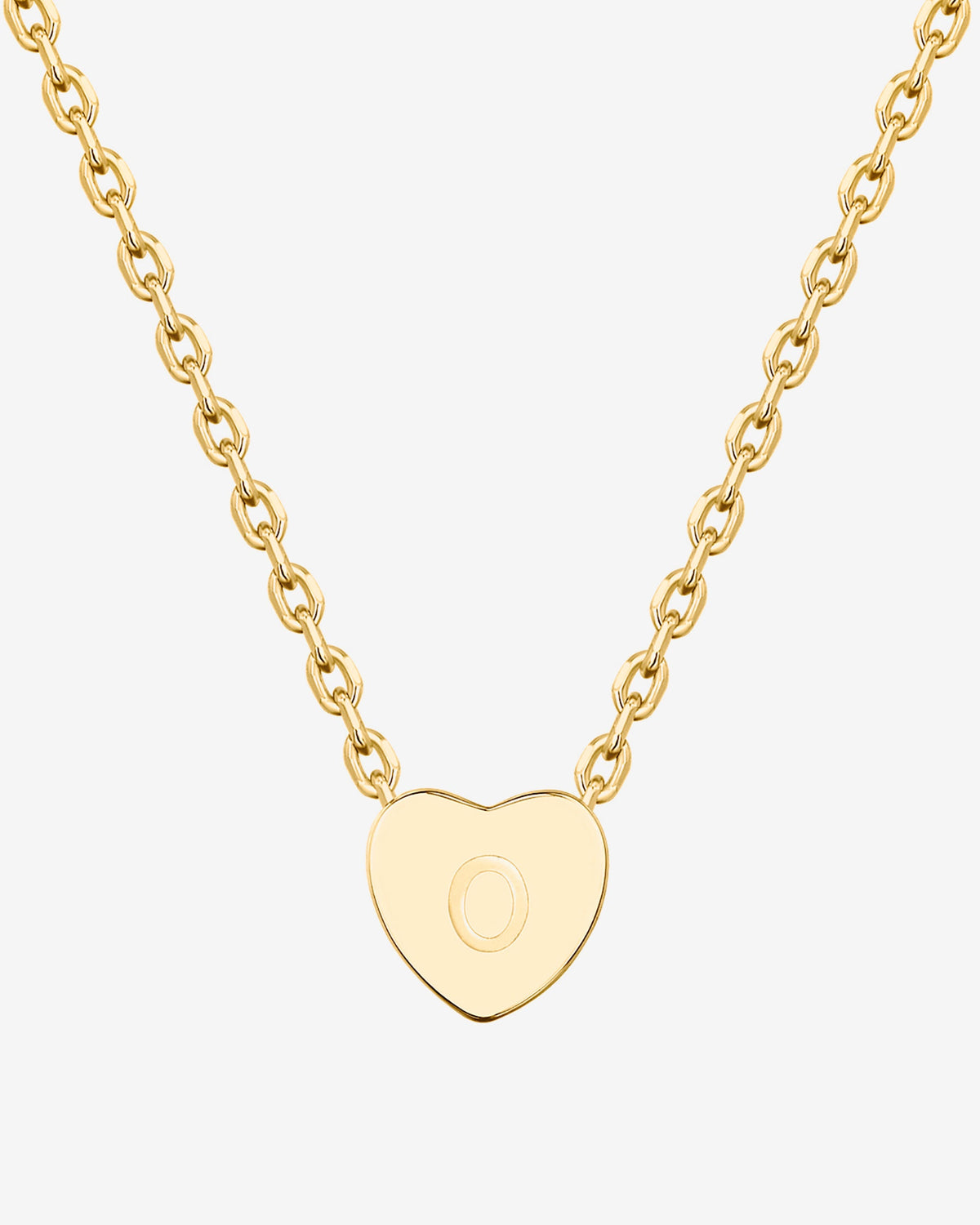 Dainty Heart Initial Necklace