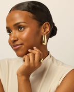 Teardrop Half Hoop Earrings