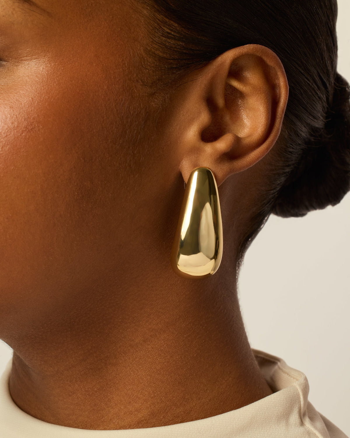 Teardrop Half Hoop Earrings