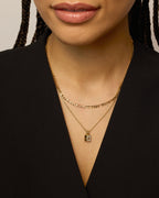 Double Initial Tag Necklace