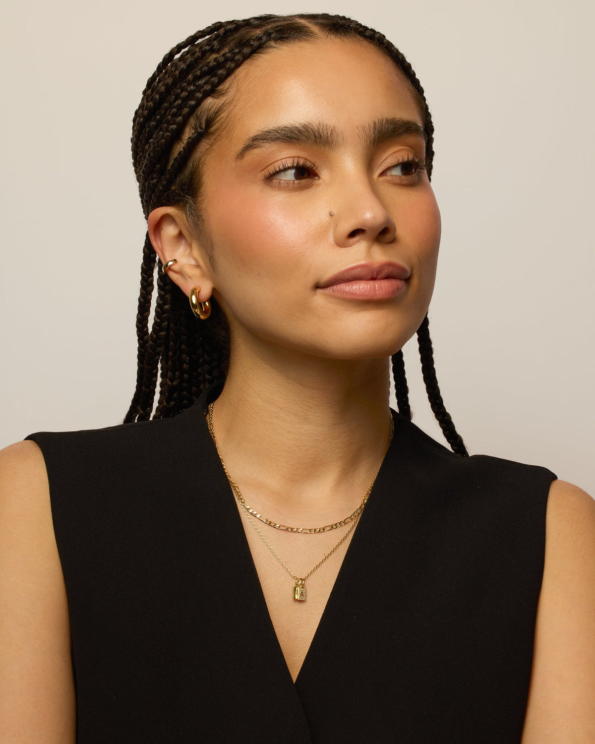 Double Initial Tag Necklace