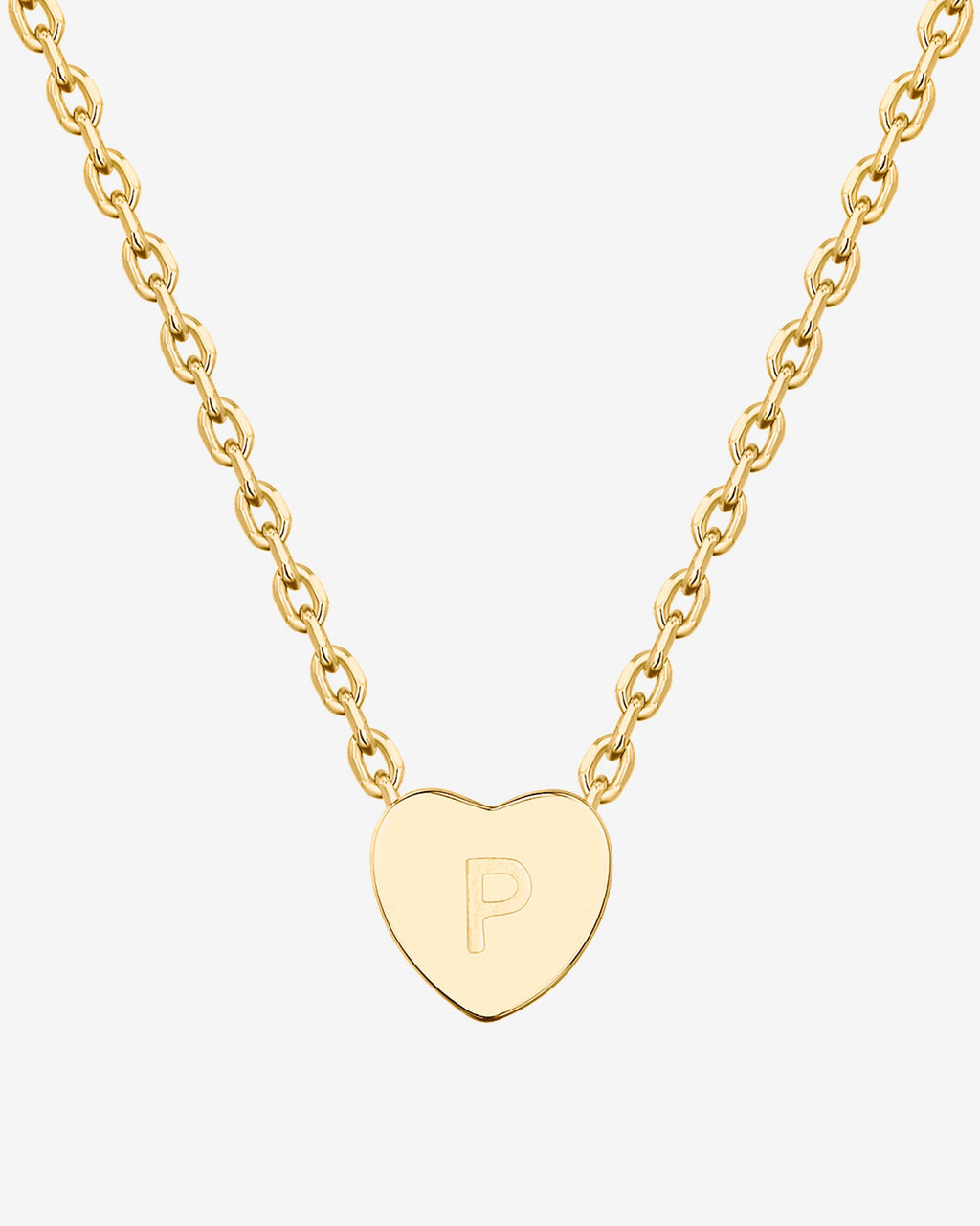 Dainty Heart Initial Necklace