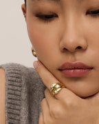 Wavy Triple Ring Stack Set