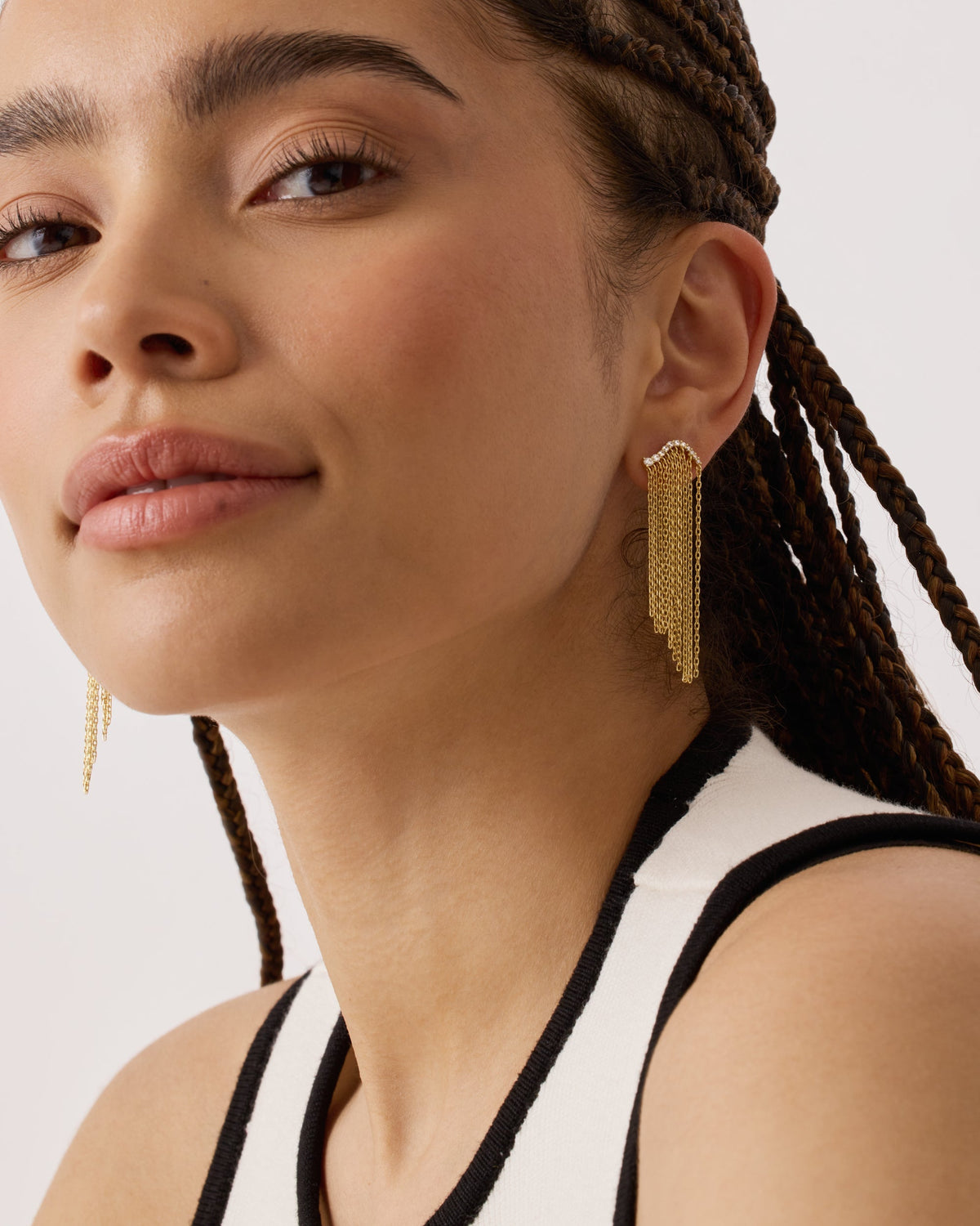 Chain Crawler Dangle Earrings