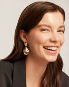 Hammered Teardrop Drop Dangle Earrings