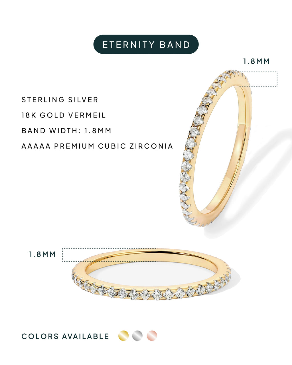 Vermeil Mila Eternity Band