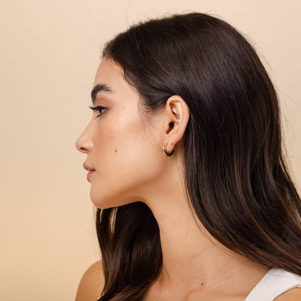 Flat Gold Hoops