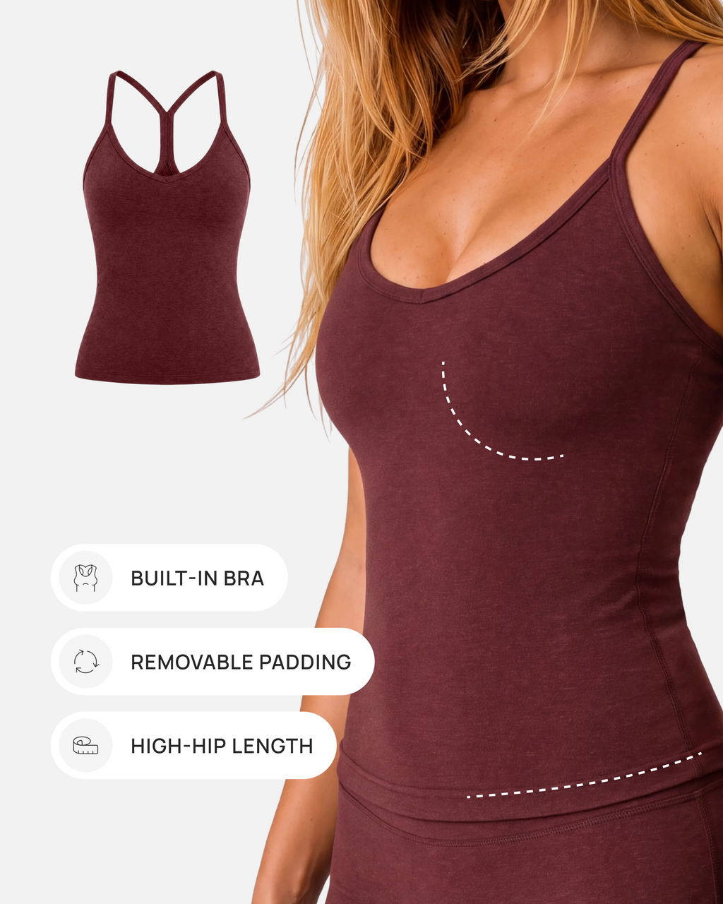 CloudBlend Racer Back Tank Top